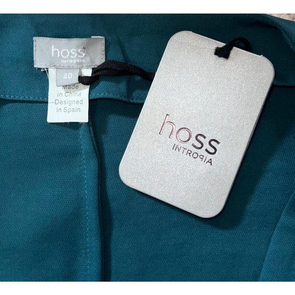 Hoss Intropia Women’s Green V-Neck Long Sleeve Button Chiffon Dress Size 40 NWT - Picture 5 of 6